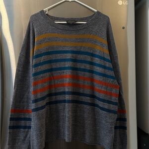 Pendleton Women's Crewneck Sweater - Gray, Blue, Yellow, Red